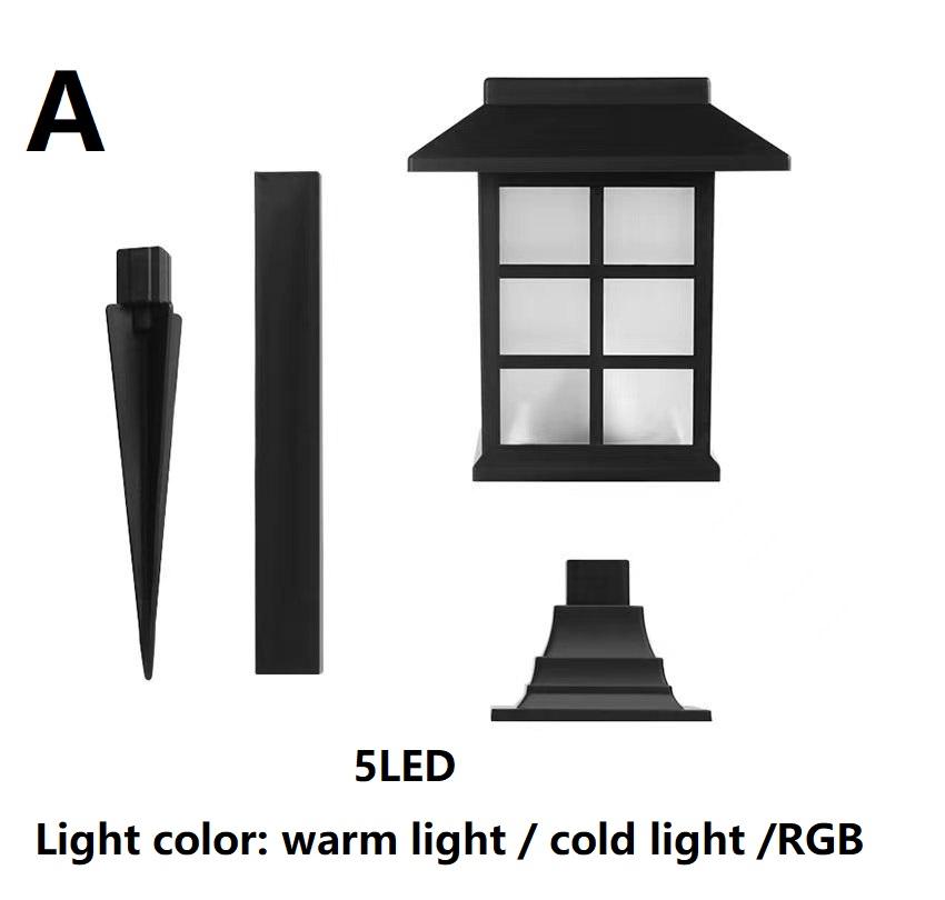 5LED Solar courtyard lamp lawn ground lamp Garden solar lamp garden trellis outdoor antique room light decoration American style 