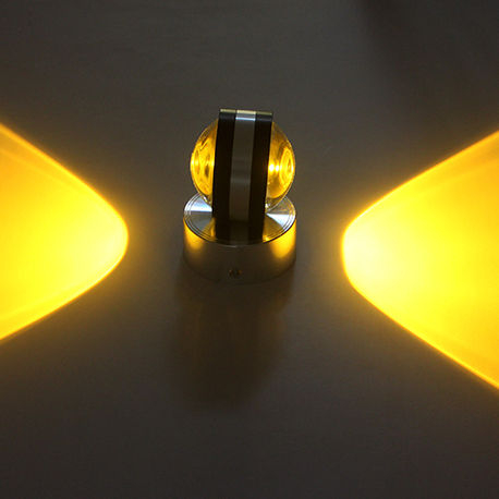 6W AC85-265V Modern Design Double Crystal Wall Light Indoor Up And Down Light Hotel Decoration Household LED Sconce Lamp