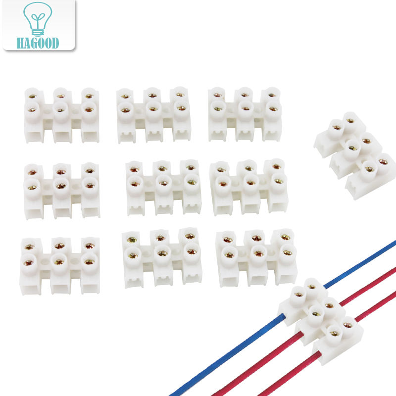 3-digit terminal block 10A Screw Connector with no welding Flame retardant Quick Connector Fit for Accessories Equipment