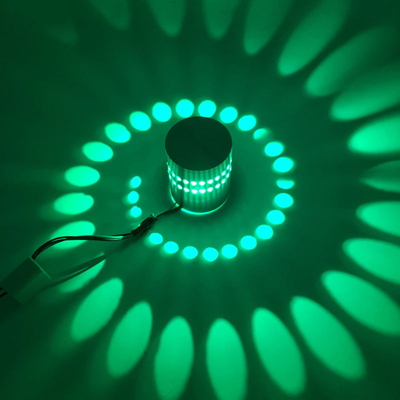RGB Spiral Hole LED Wall Light Effect Wall Lamp With Remote Controller Colorful Wandlamp For Party Bar Lobby KTV Home Decoration