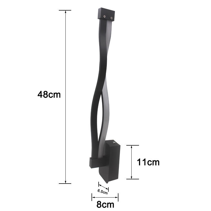 2.4G Long wave wall lamp with controller LED Wall Lamp minimalist living room stairwell bedroom beds Bedside Lamp