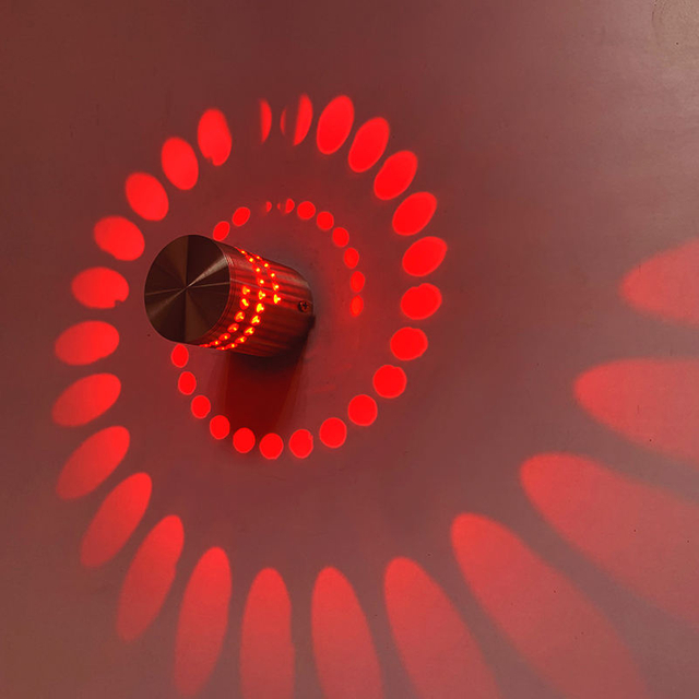 RGB Spiral Hole LED Wall Light Effect Wall Lamp With Remote Controller Colorful Wandlamp For Party Bar KTV Home Decoration