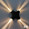 4W Cross beam bedside nightlight Industrial decoration RGB led wall light garden bathroom IP65 up down lights