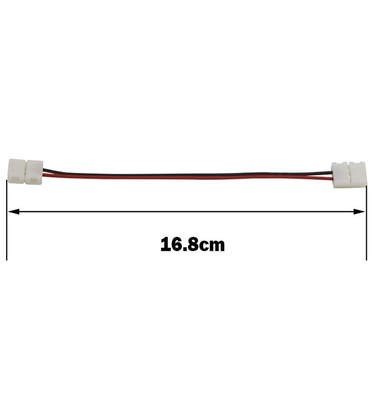 Double LED Strip Connector 2pin 10mm with Wire Free Connect No Need Soldering /Welding Connector For 5050/5630 Led Strip