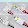 Double LED Strip Connector 2pin 10mm with Wire Free Connect No Need Soldering /Welding Connector For 5050/5630 Led Strip