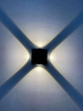 Waterproof Wall Light Black Shell Diamond-shaped 12W
