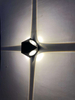Waterproof Wall Light Black Shell Diamond-shaped 12W
