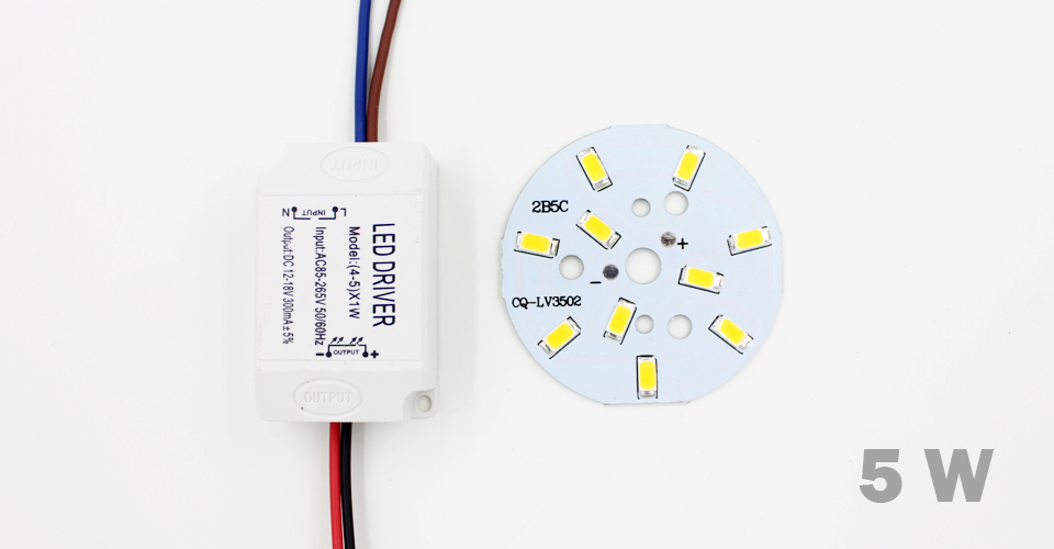 3W 5W 7W 9W 12W 15W 18W 24W SMD5730 Light-emitting diode chip+plastic shell LED driver power supply for LED ceiling light