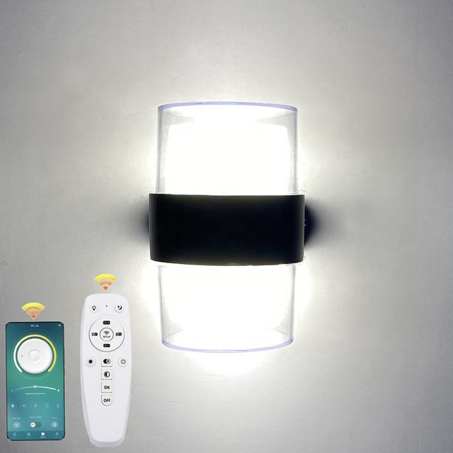 LED Innovative 2.4G Smart Remote Control Three color temperature 3 Modes Colors Waterproof IP65 wall lamp Up and Down