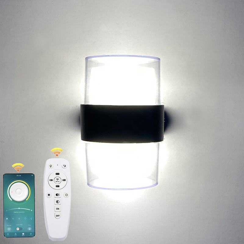 LED Innovative 2.4G Smart Remote Control Three color temperature 3 Modes Colors Waterproof IP65 wall lamp Up and Down