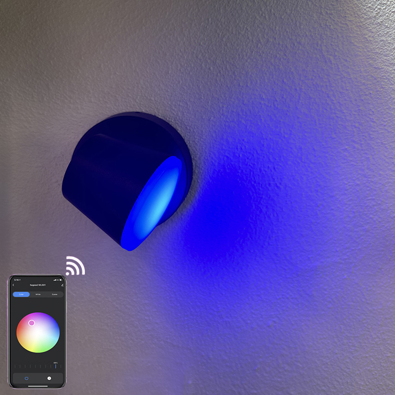 9W app control led lights app controlled led lights led light app control LED Teacup shape wall lamp Intelligent wall lamp APP control wall lamp