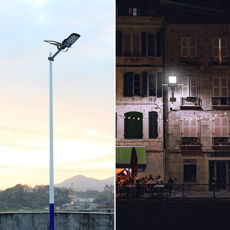 IP66 Outdoor Waterproof and Lightning Protection Solar Flood Light with Anti-shedding PC Glass Frame Solar Street Light