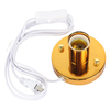 Polished Metal Desktop Lamp Base Ceramic Base Holder 6 ft Cord On/off Switch Plug E26/e27 Screw Base Ideal for CFL Lamp