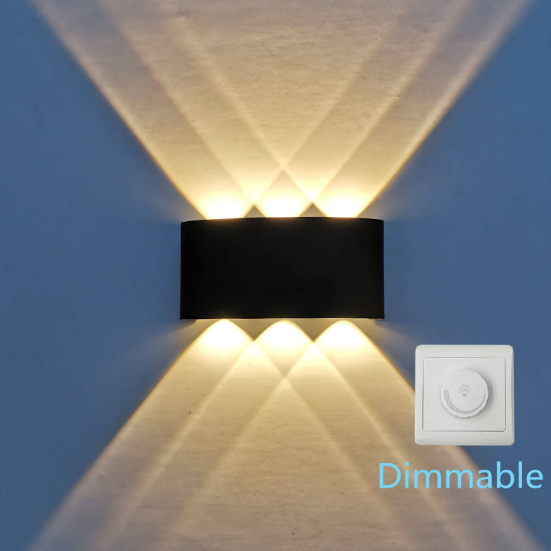 Led Wall Light Indoor Aluminum Decoration Interior Lighting Up And Down Waterproof Wall Light Outdoor Garden Wall Lamp