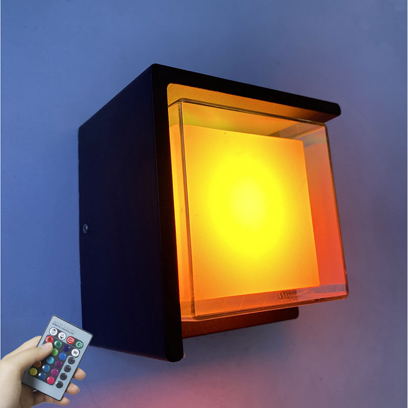 Cube RGB App Dimmable Sconce Waterproof Garden