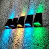 LED Solar Powered Charge Light Outdoor Up Down Waterproof Lighting Wall Lamps Garden Decoration Deck Fence Landscape IP65 ABS
