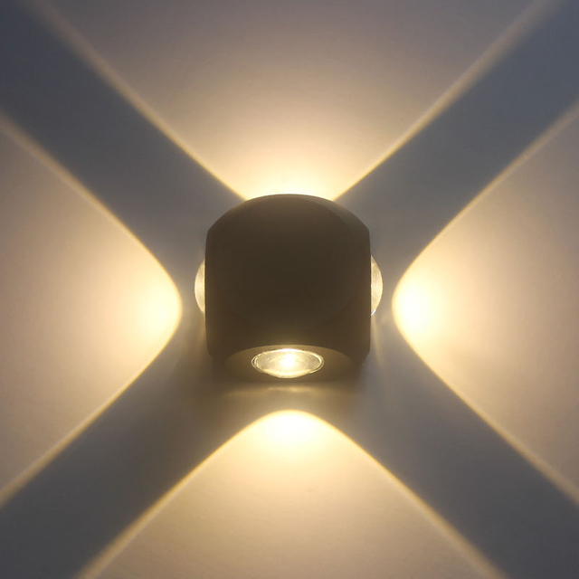 4W Led Wall Light Outdoor Led Waterproof Building Exterior Gate Balcony Garden Yard Wall Lamp