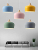 Nordic dining room chandelier drop ceiling lights creative led recessed ceiling lights bedroom study living room Macaron color bar lamp indoor chandelier lamp