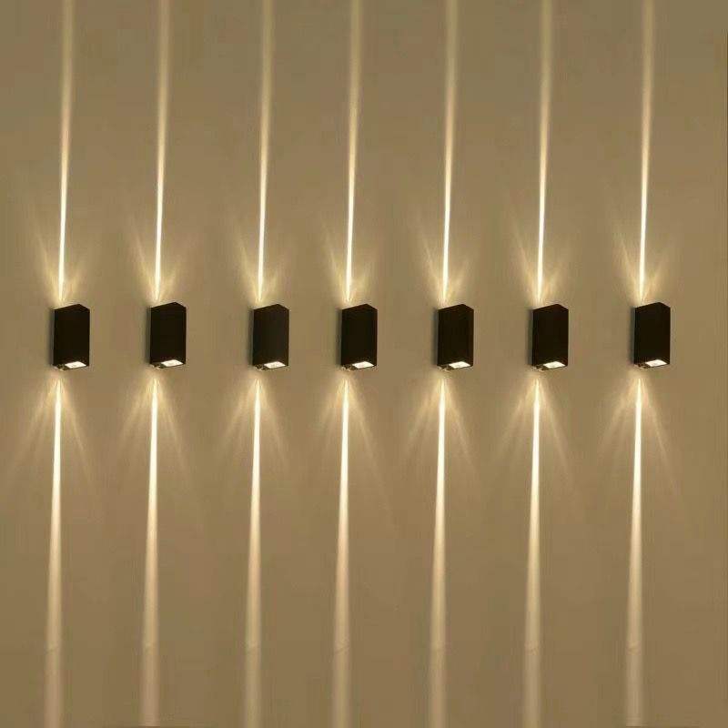 Modern Led Lamp Black Shell Beam Light Waterproof Wall Light And Outdoor Nightlight Up And Down Wall Lights for Home
