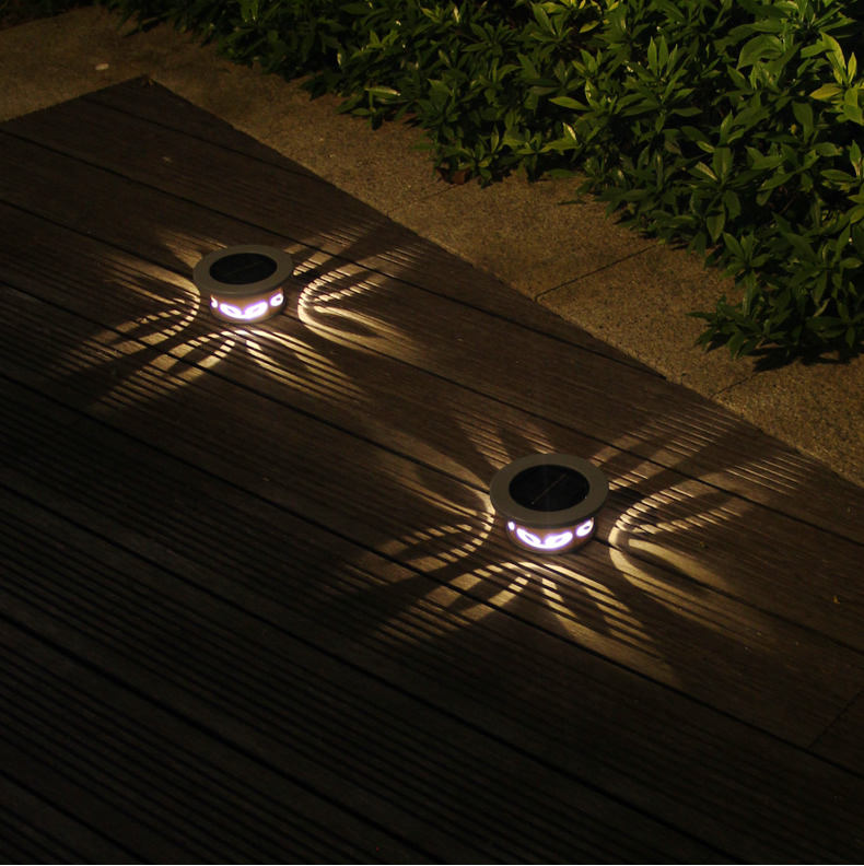 Garden Lights Solar LED Light Outdoor RGB Color Changing Solar Pathway Lawn Lamp for Garden Decor Landscape Lighting