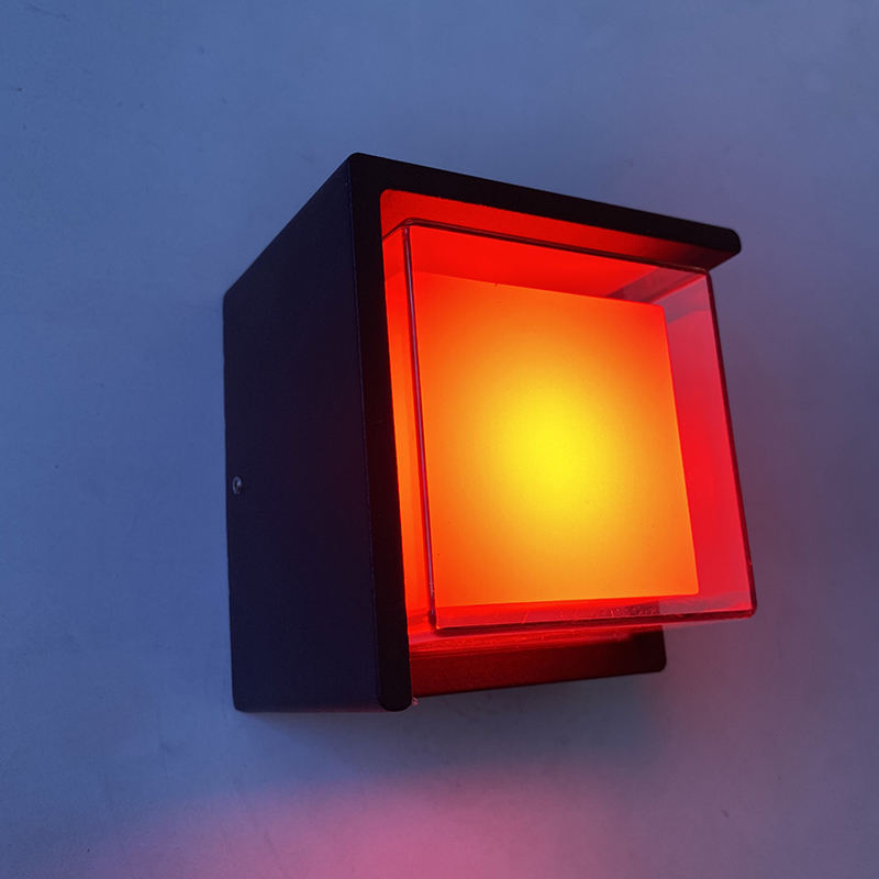 Modern interior 5W LED wall light acrylic square black living room corridor staircase home decoration wall