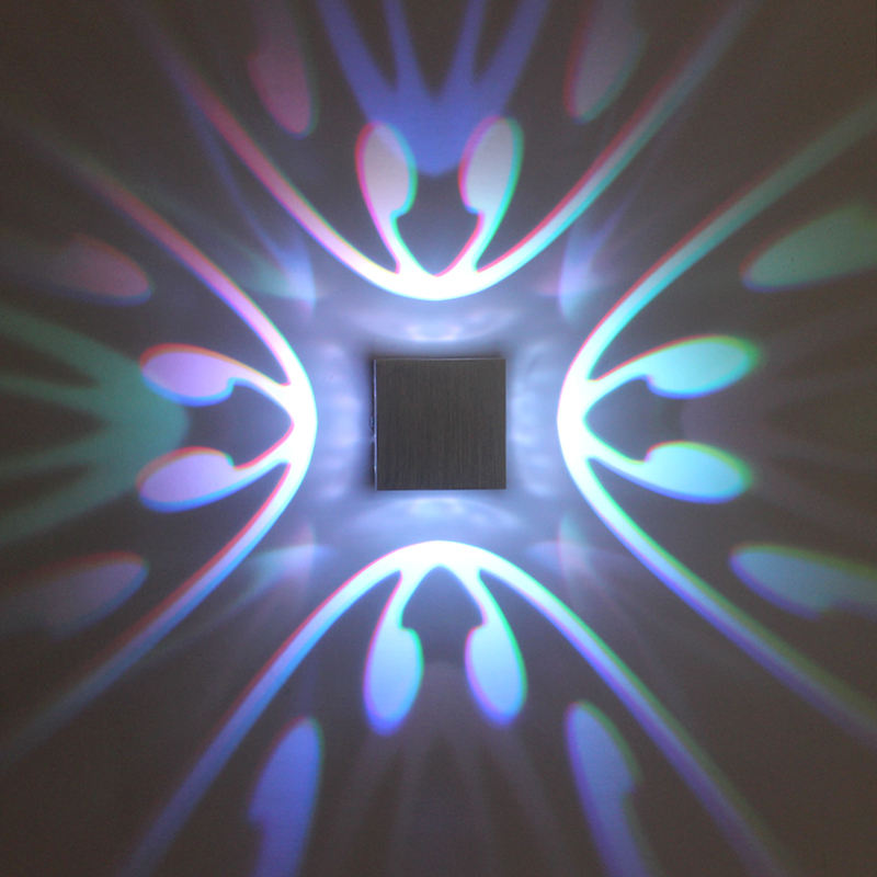 4 Side Butterfly Nordic RGB LED Wall Lamp for Bedroom Decoration Wall Light Living Dinging Room Colorful Indoor Party Lighting