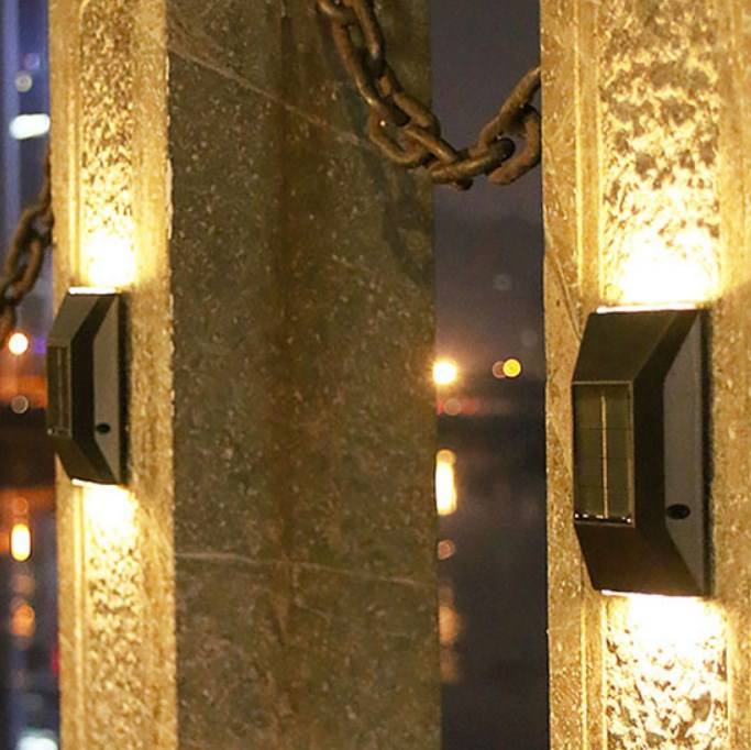 Newest Product Abs Indoor Hotel Decorative Light Outdoor Ip65 Waterproof Solar Led Wall Lamp solar panel Led Street Light
