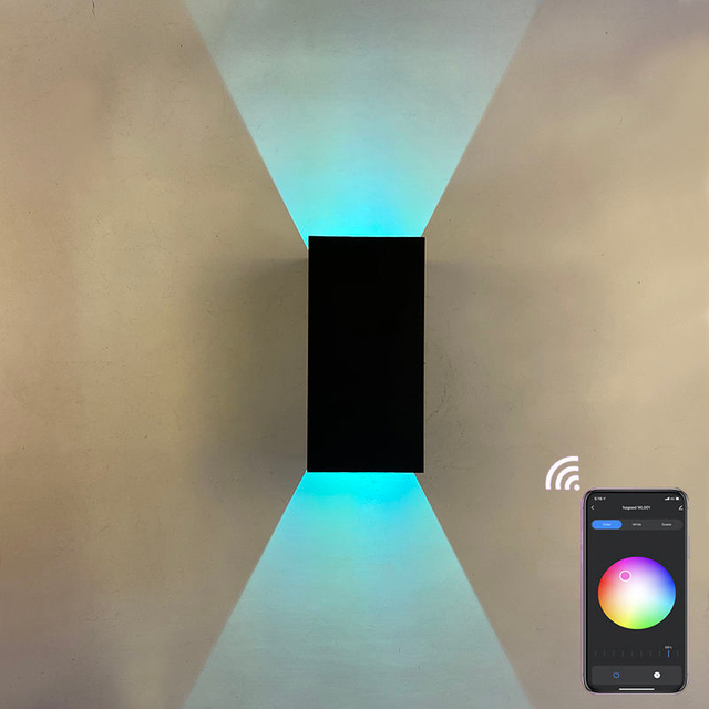 RGBW Wall Lamp Color Changing Dimmable LED Bedside Ambient IP65 Lighting Wall Sconce Tuya APP WIFI Control Party Indoor Decor