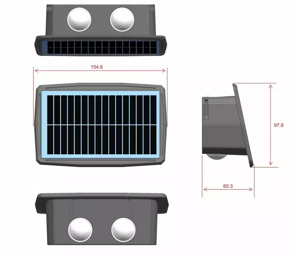 4W 6W Solar Led Light Outdoor Waterproof Solar Hight Lights Wall sconce Smart wall lamp solar wall Outdoor lamp