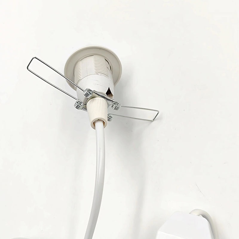 EU Plug Vintage Power Cords Line Switch and E14 Bulb Light Socket Twisted Wire Cord Lamp Holder Himalayan Salt Plug 301 Dimmable