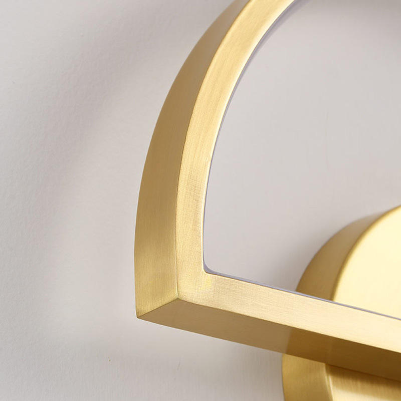 Modern Minimalist Copper Wall Lamp American Aisle Corridor Bedroom Bedside Study Lamp Nordic Creative LED Mirror Light Furniture