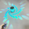 3W RGB Flower LED Wall Lamp Wall Mounted Remote Night Light Spiral Hole LED Beautiful Decorative Wall Lamp 