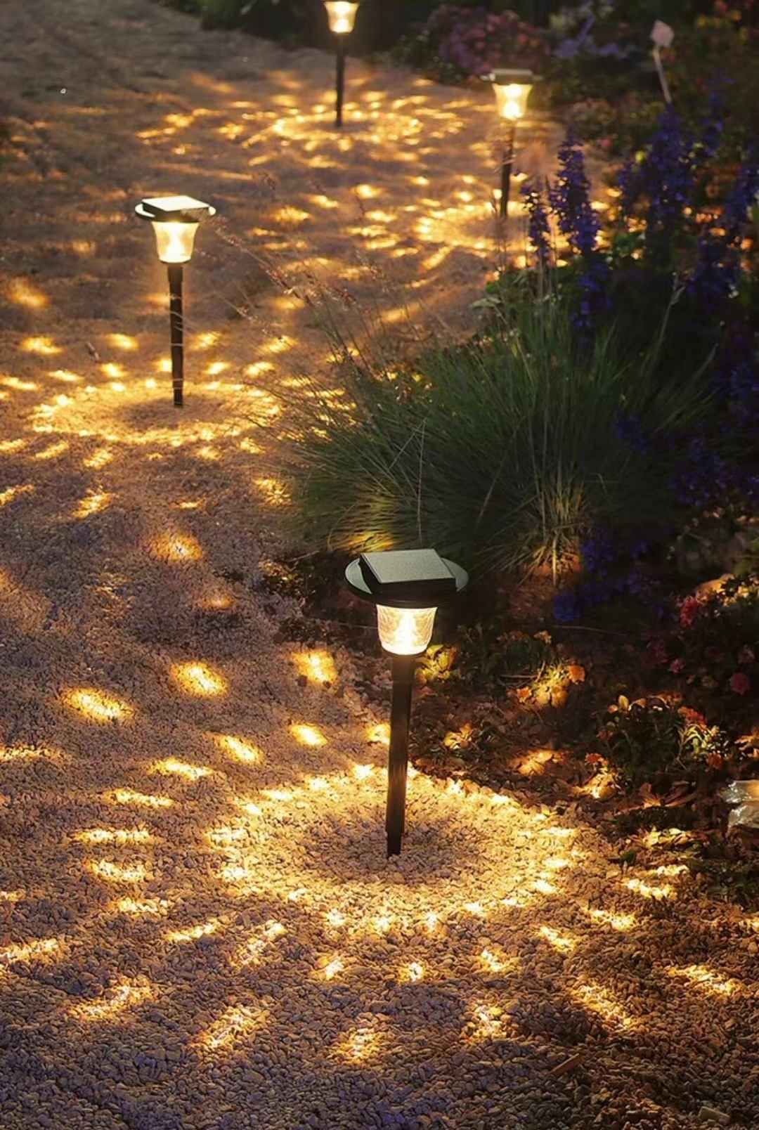 600MA/1000MA battery Solar lawn lamp Solar decorative lamp Solar garden light solar glass light garden landscape decoration inserted path lamp monocrystalline polysilicon