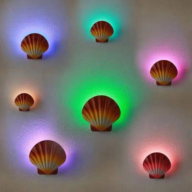 5W NEW Waterproof Lamp outdoor indoor light LED sconce modern led wall light loft garden shell lamp RGB light color