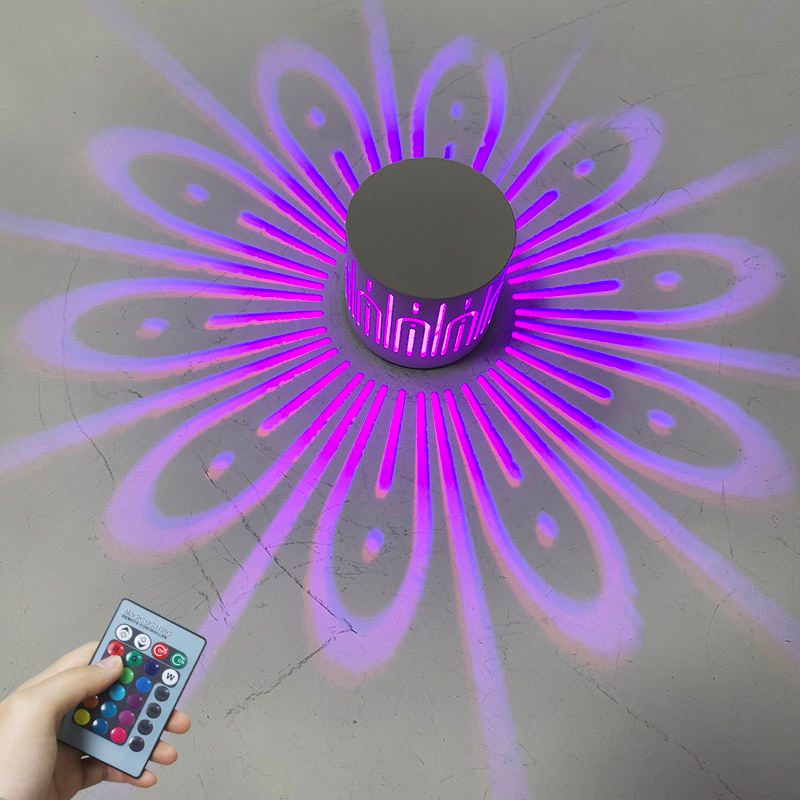 Nordic Round Flower LED Wall Light Indoor Lighting Wall Sconce Lamp For Bedroom Bedside Hallway Home Decor