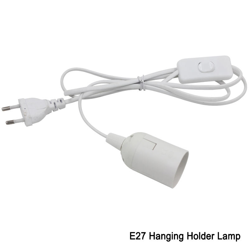 1.8M Line Length E27 LED Lamp Socket a250V 4A 303 On/Off Lamp Holder Adapter Converter for LED Light Suspension Socket Holder