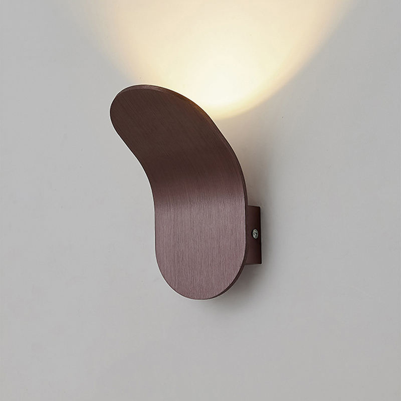 5W LED Indoor Wall Light High Quality Night Light Brown Black White Gray Shell Housing Modern LED Wall Light