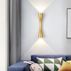 6W Garden Wall Lamp Modern Courtyard Villa Up And Down Double Head Lamp Wall Lamp Outdoor Garden Gold Black Trumpet Outdoor Waterproof Led Wall Light