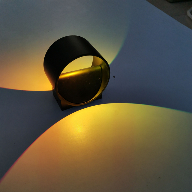 5W RGB Circle Ring wall light for indoor decorating brighten lights Black/White LED wall lamp up and down light