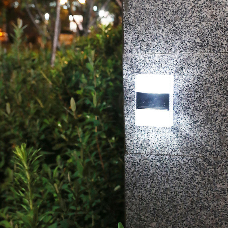 6LED Solar Transparent Wall Lamp Night Light Outdoor IP65 Waterproof Light for Home Decoration Courtyard Light