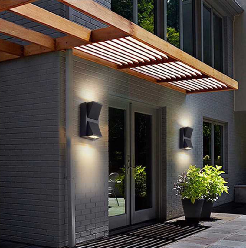 Outdoor Lighting Waterproof Wall Lamp Modern Aluminum Up And Down Led Wall Light Exterior Garden Yard Porch Light