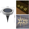 LED Solar Power Disk Light Outdoor Garden Solar Underground Light Deck Light Spotlight Buried Solar Led Lamp Garden Decoration