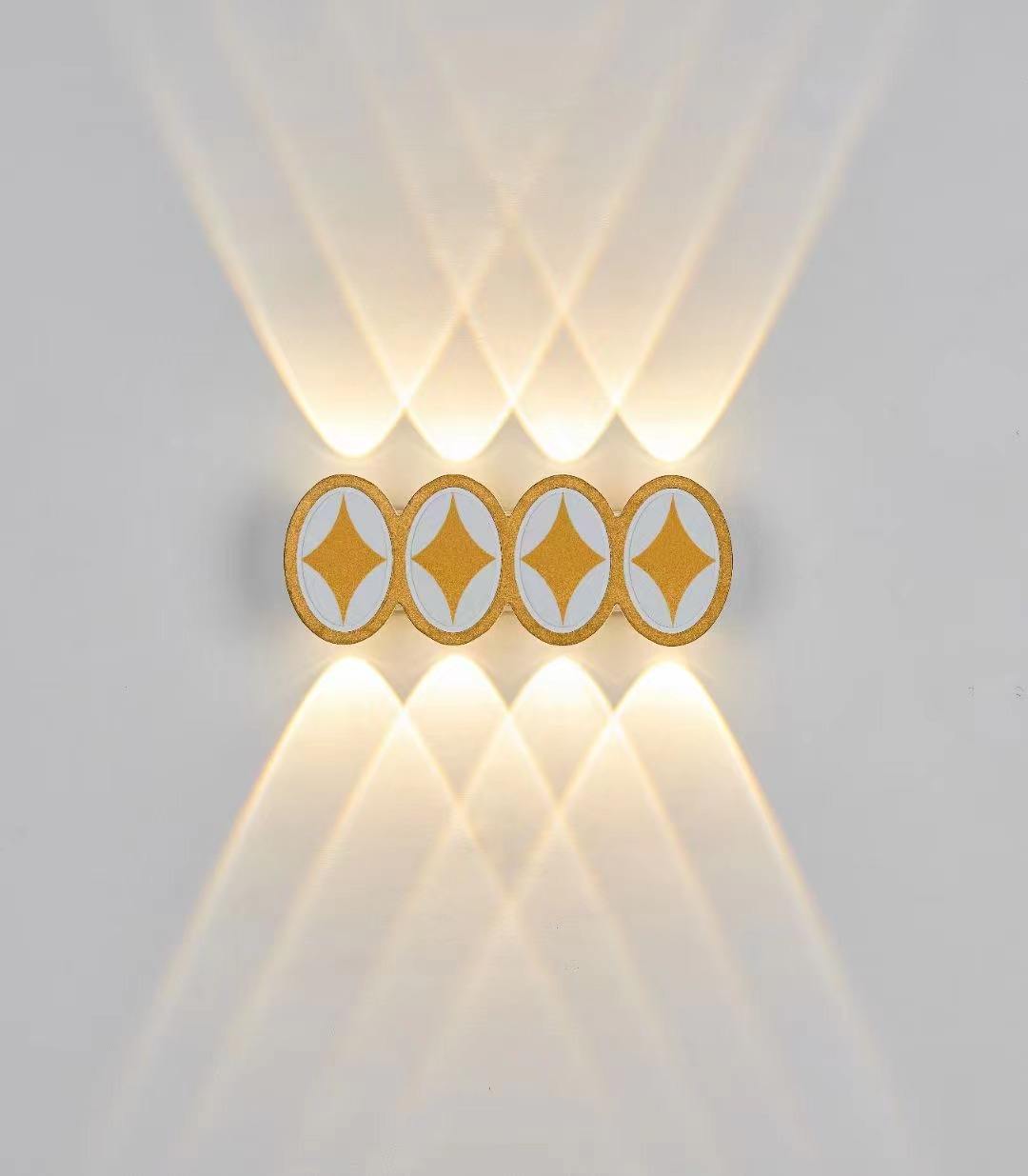 Gold Simple Modern Style Aplique Led Pared Wandlampe Waterproof Lamp Fixture Luminous Lighting Sconce Indoor Decoration Light