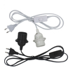 AU EU US plug 1.8m Power Cord Cable E27 full tooth lamp holder Base with 303 switch wire for Pendant LED Bulb