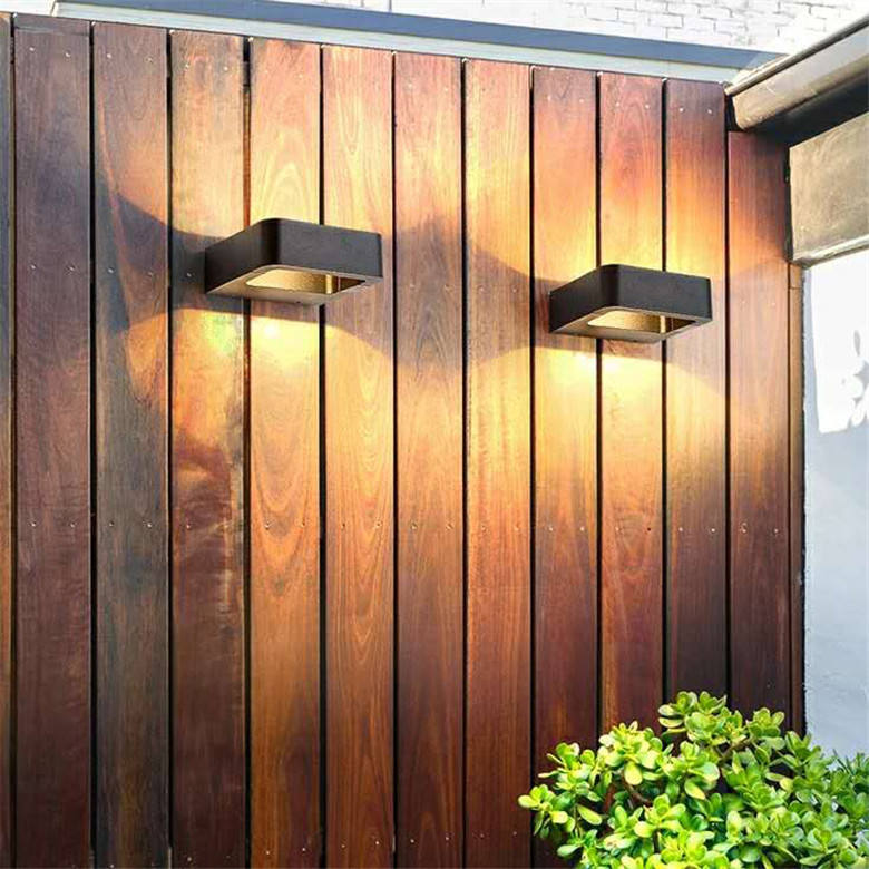 LED Porch Light Waterproof Outdoor 6W 12W Black Aluminium Wall Lamp Garden Courtyard Corridor Balcony Sconce Light AC110V/220V