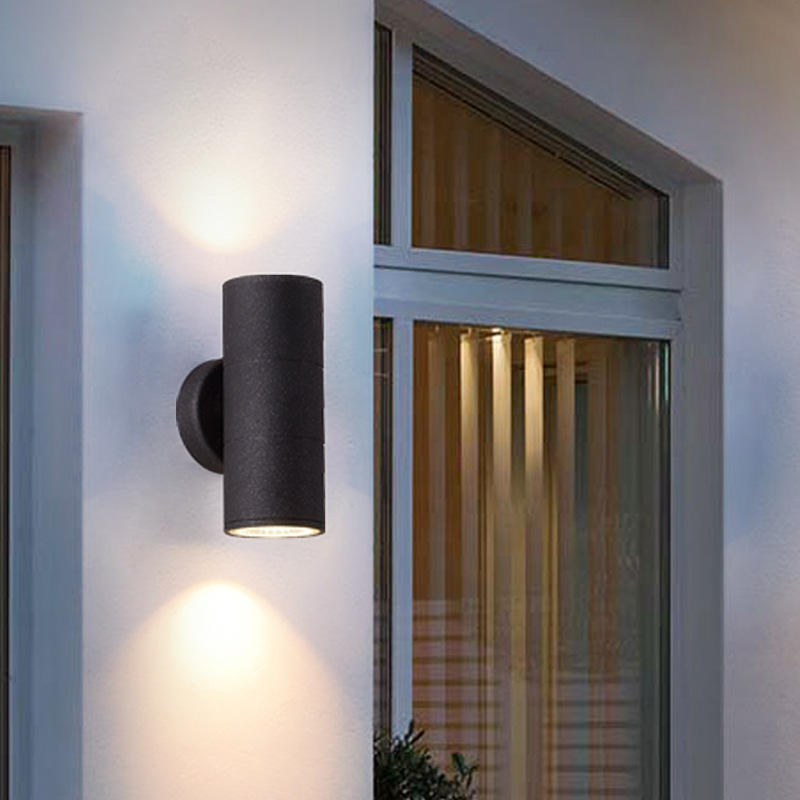 6W COB Up And Down Dual-Head Outdoor Led Wall Light Wall Lamp Cylinder Indoor Balcony Fixture Waterproof IP65 Porch Lamp