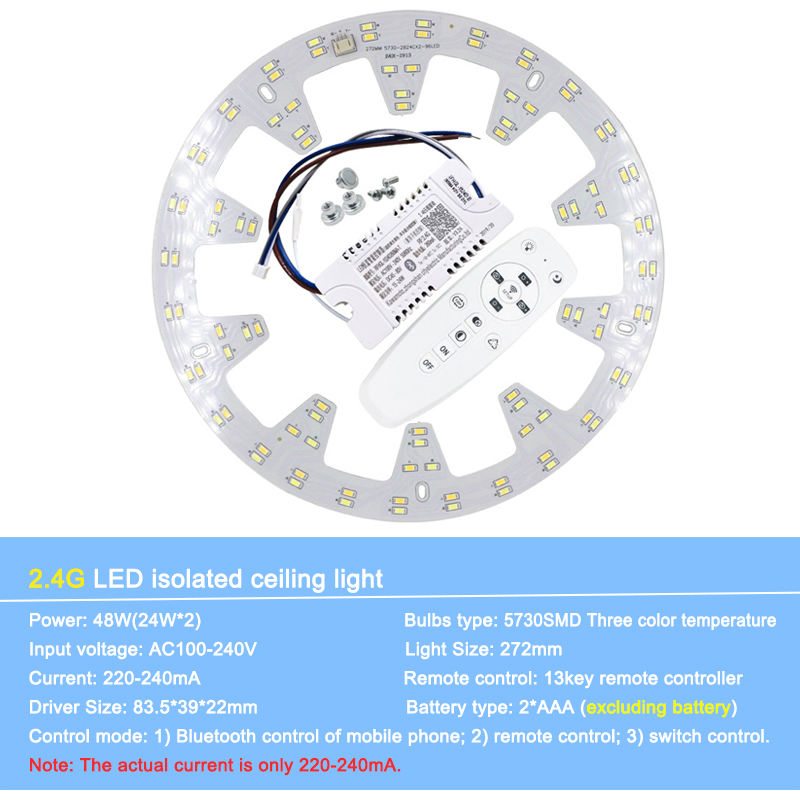 Smart 2.4G Replacement Light Source Surface for Remote Control chandelier ceiling led down light Ceiling light controller