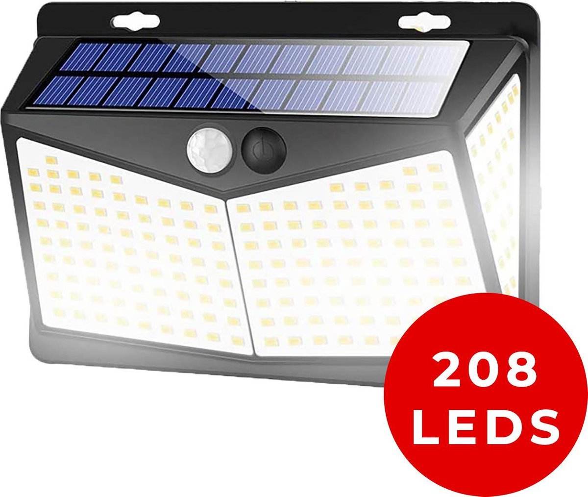Solar Outdoor Lamp With Motion Sensor Solar Wall Lamp 208 LED Waterproof Garden Lighting With Sensor For Outdoor