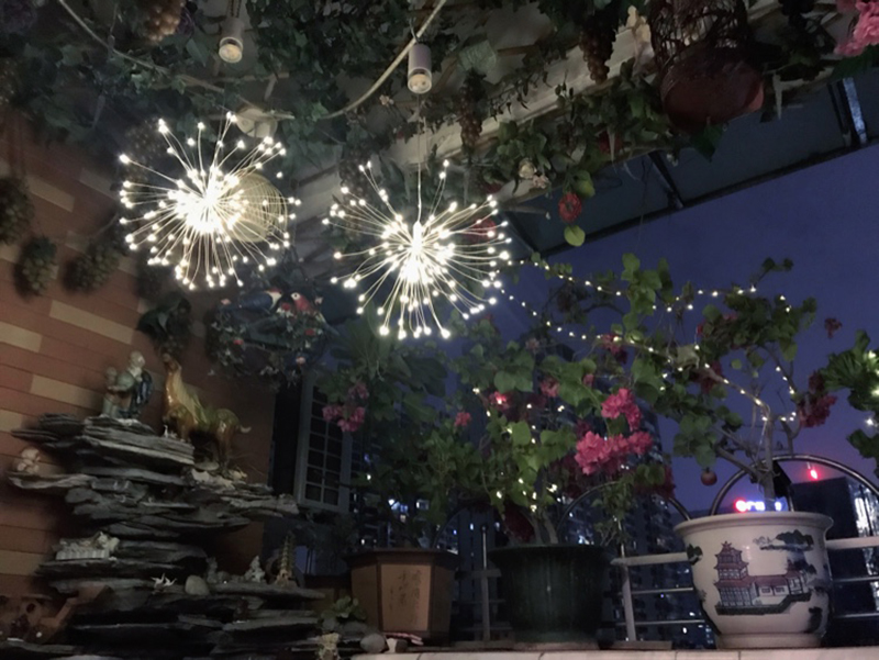 Outdoor fireworks copper wire LED string 100leds waterproof Christmas fairy light hanging decoration lights powered by battery