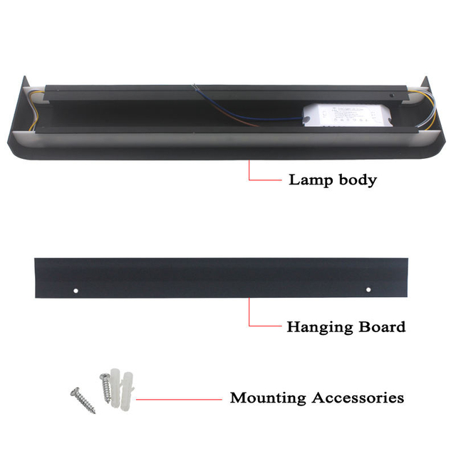 Hot Sale Ed Aluminum Wall Lamp 2.4g Smart App Remote Control Strip Up And Down Wall Lamp Living Room TV Home Lamp Mirror Front L